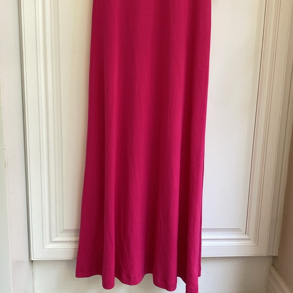 Rosetta Getty Cropped Sleeve U-Neck T-Shirt Dress, Magenta, size M - Picture 10 of 10
